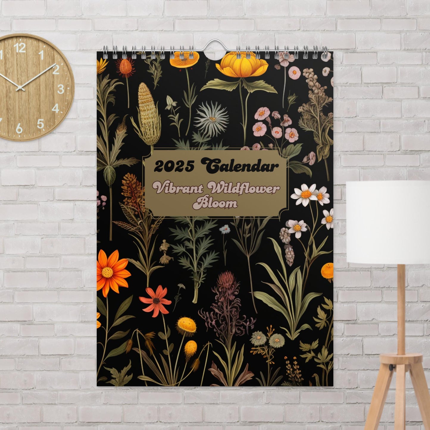 2025 Wall Calendar, Wild Flower Calendar, Flowers in Bloom Planner, Monthly Calendar, Gift for Her