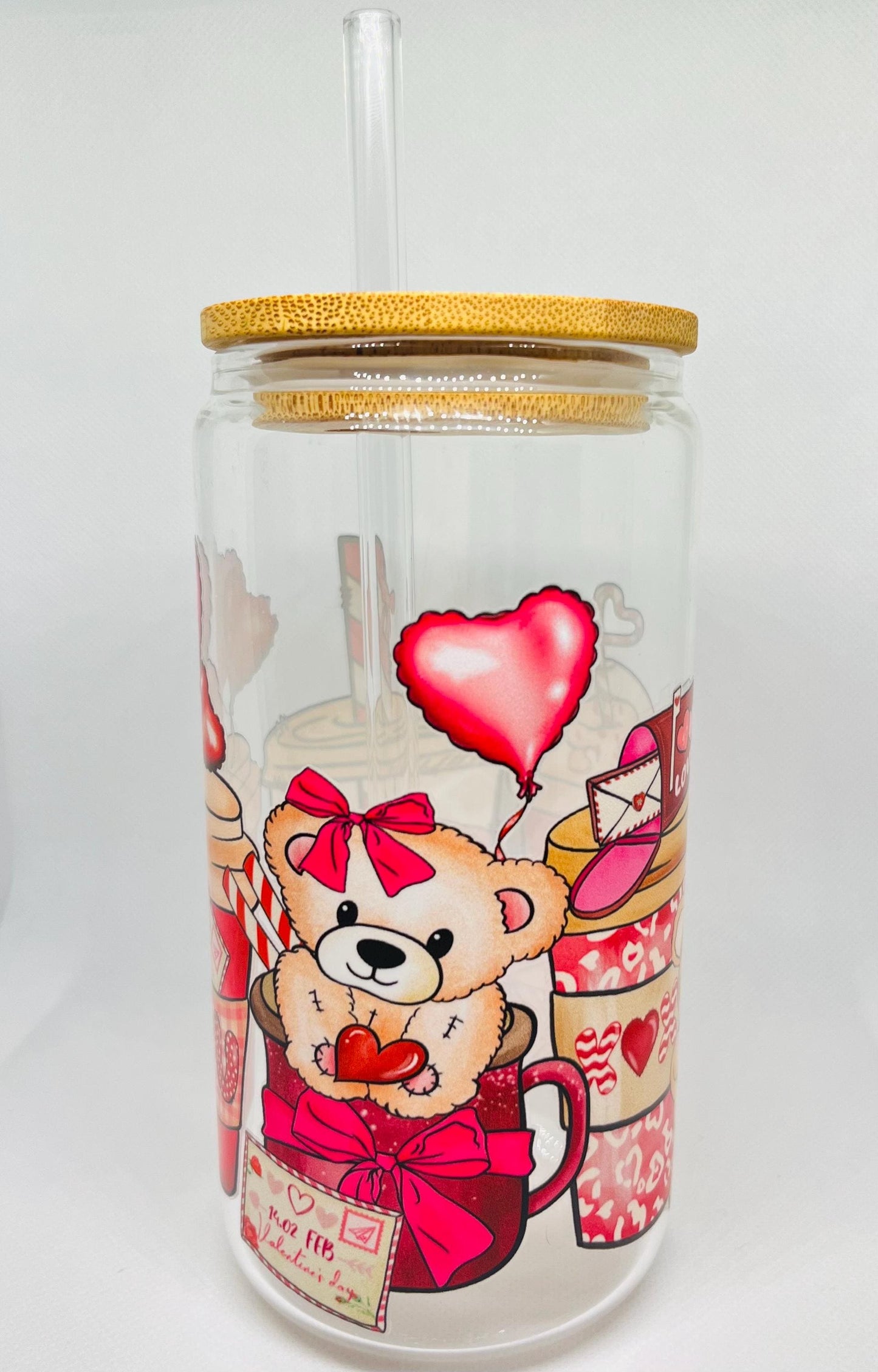 Cute Glass Tumbler, Viral Tumbler, Iced Coffee Can Glass, Gnome Valentine, Best Friend gift, Valentine Gift, Birthday Gift, Galentine Gift