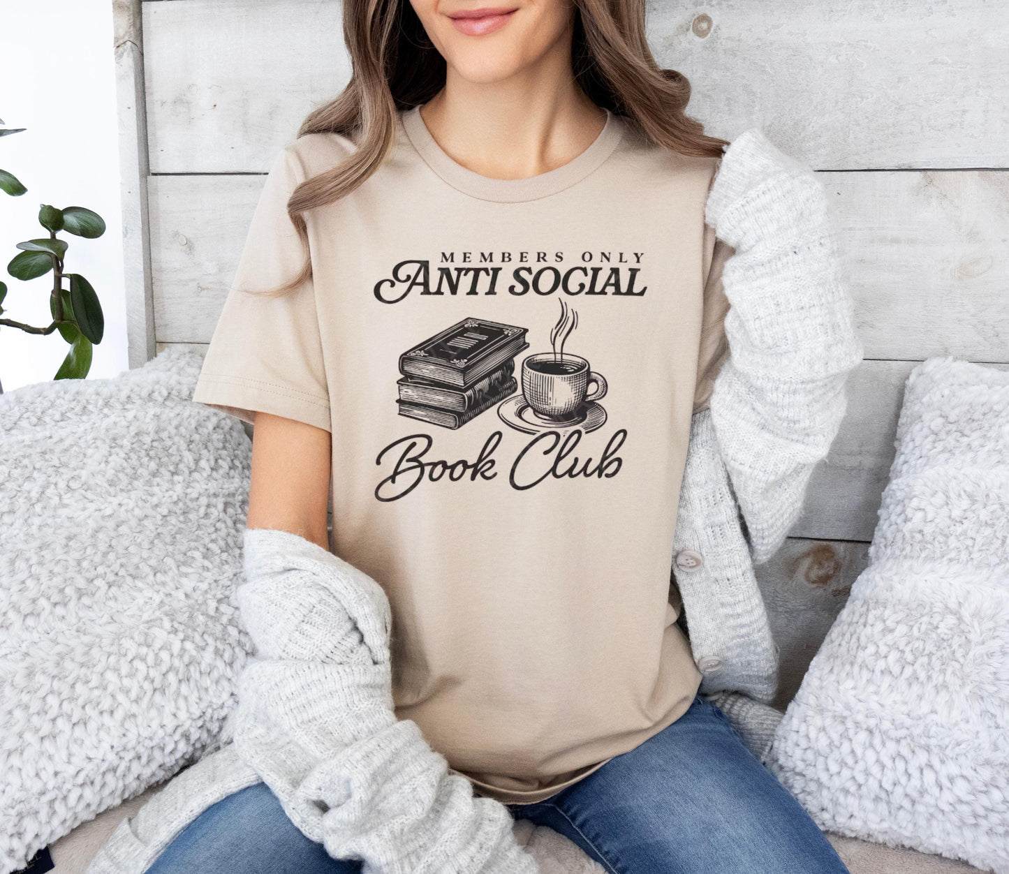 Anti Social Book Club Shirt, Retro Book Lover Tee, Vintage Romance Tshirt, Introverted Reader Tee, Bookish Shirt Design, Bookish Tee