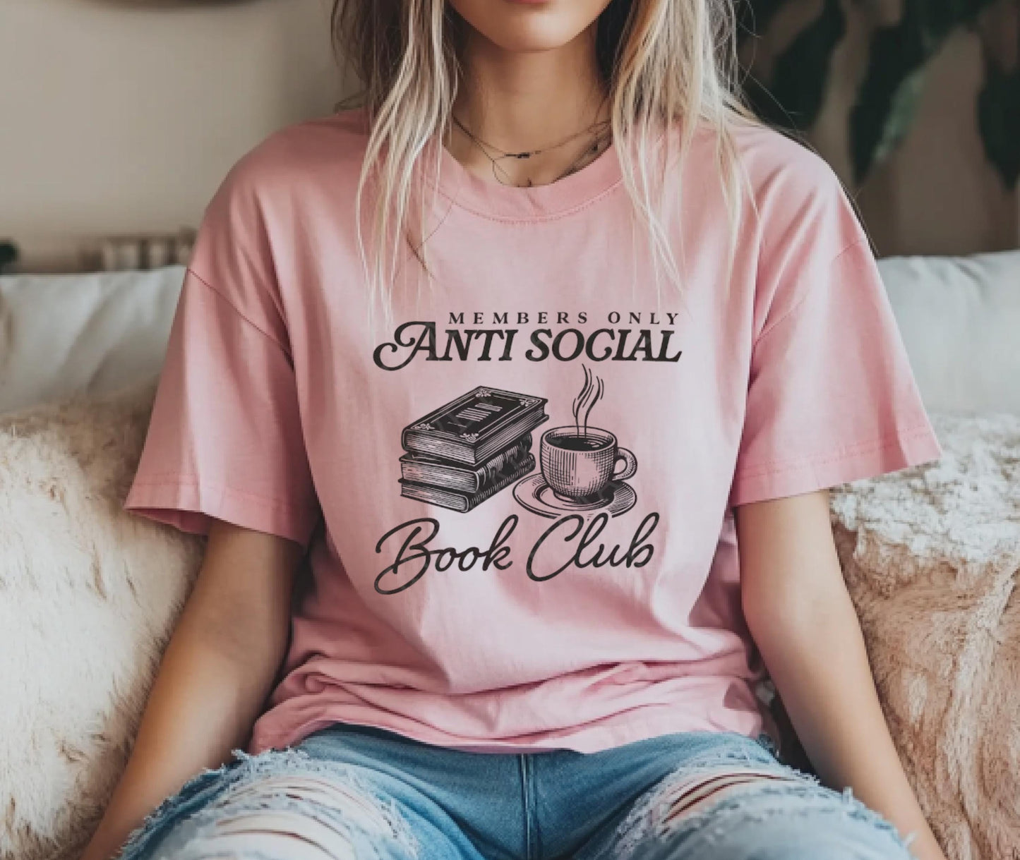 Anti Social Book Club Shirt, Retro Book Lover Tee, Vintage Romance Tshirt, Introverted Reader Tee, Bookish Shirt Design, Bookish Tee